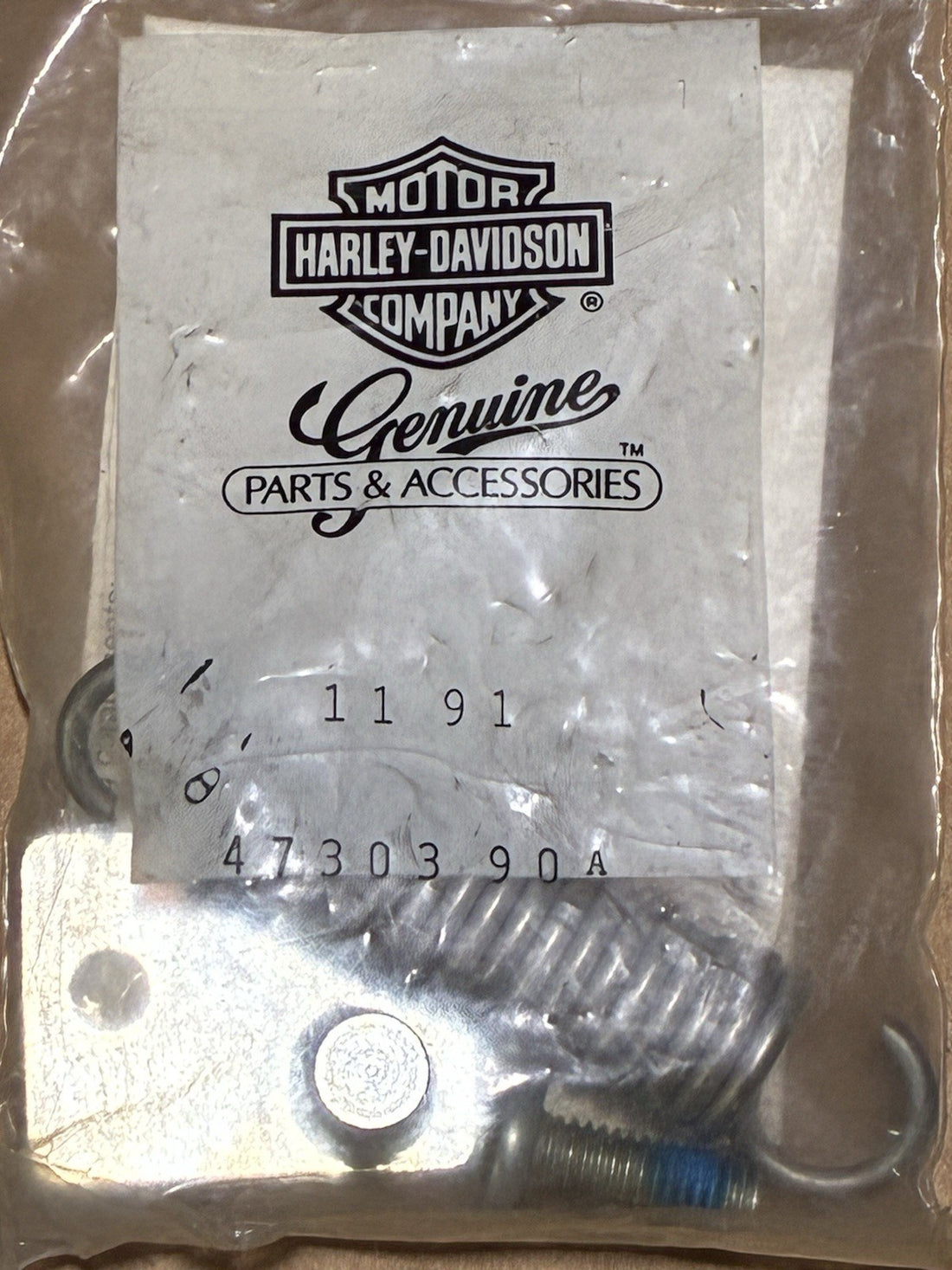 
  
  47303-90A HARLEY-DAVIDSON JIFFY STAND ANCHOR KIT OEM NOS
  
