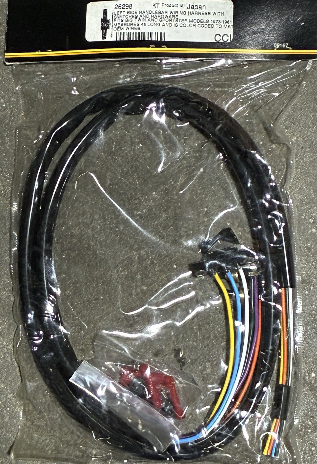 
  
  26298 CUSTOM CHROME LEFT SIDE HANDLEBAR WIRING HARNESS 1973-1981 BIG TWIN & XL
  
