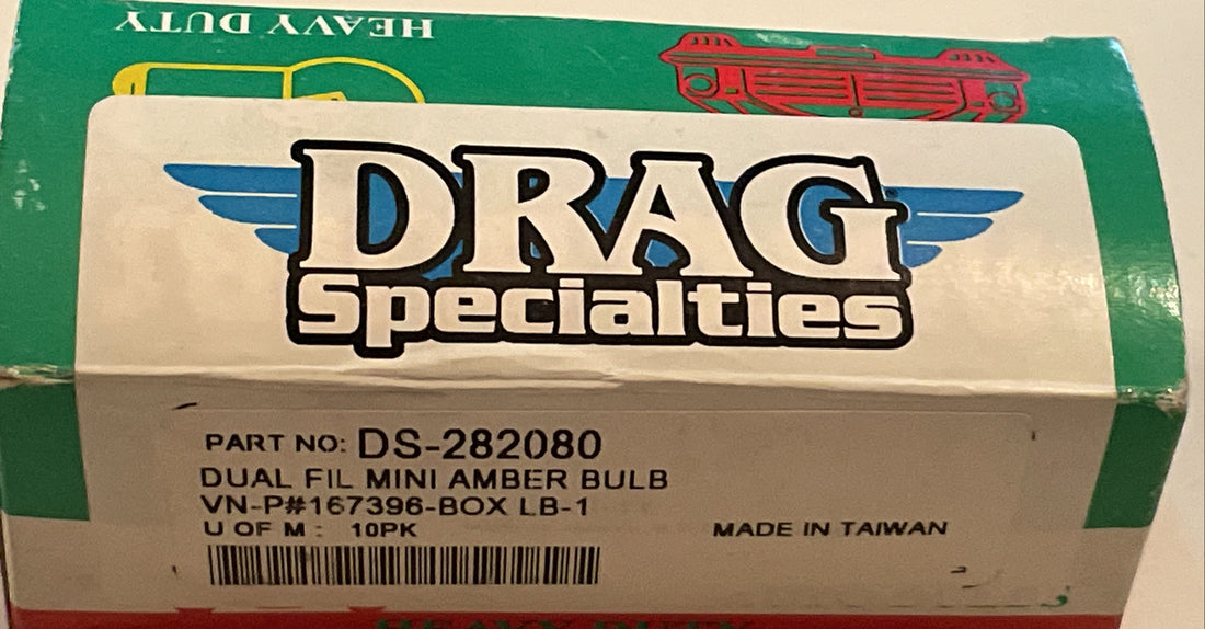 
  
  DS-282080 DRAG SPECIALTIES DUAL FILAMENT MINI AMBER BULBS FOR HARLEY-DAVIDSON
  
