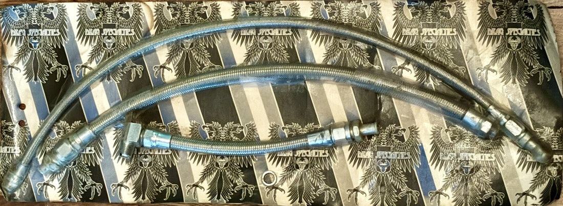 
  
  DRAG SPECIALTIES 1966-1969 SPORTSTER XL STAINLESS STEEL BRAIDED OIL LINE KIT NOS
  
