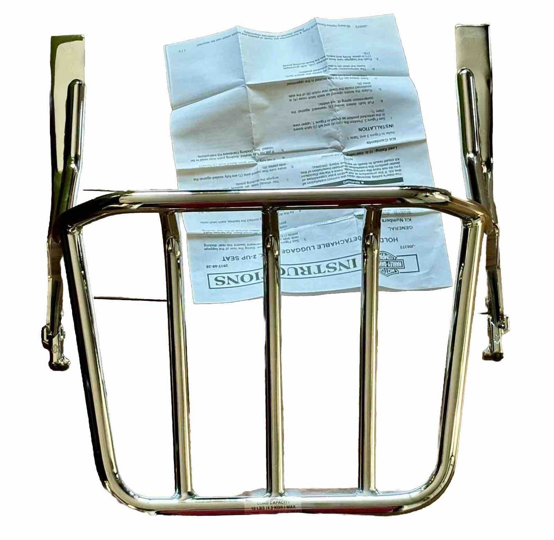 
  
  HARLEY-DAVIDSON HOLDFAST DETACHABLE 2-UP SEAT LUGGAGE RACK OEM NOS
  
