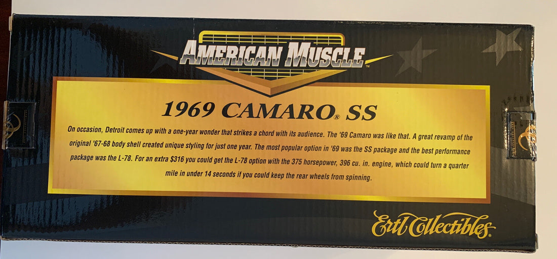 ERTL AMERICAN MUSCLE 1969 CHEVY CAMARO RS SS CONVERTIBLE 1:18 DIECAST MODEL CAR