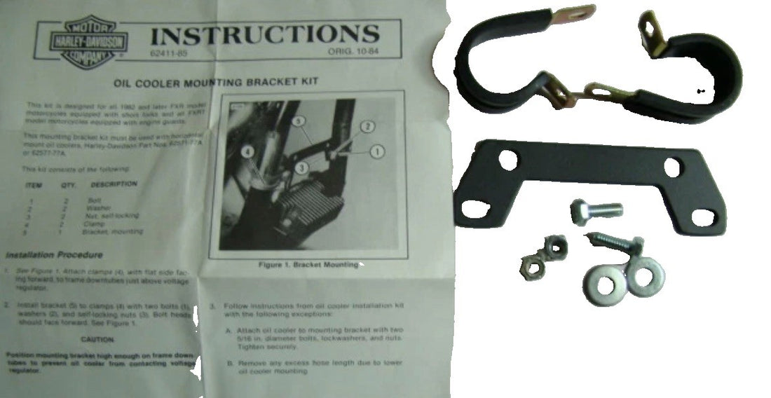 
  
  62411-85 HARLEY-DAVIDSON 1984-UP 1340CC FXR OIL COOLER MOUNTING BRACKET KIT OEM
  
