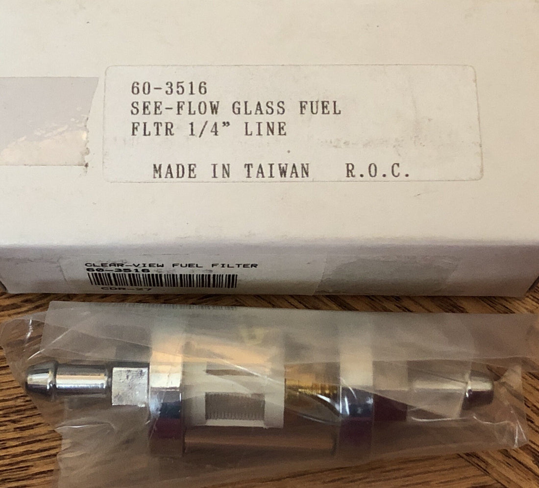 
  
  60-3516     SEE-FLOW GLASS FUEL FILTER    1/4