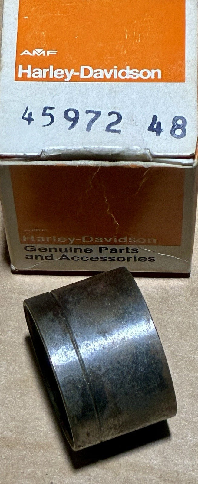 
  
  45972-48 HARLEY-DAVIDSON FRONT FORK TUBE TAPER BUSHING OEM NOS
  
