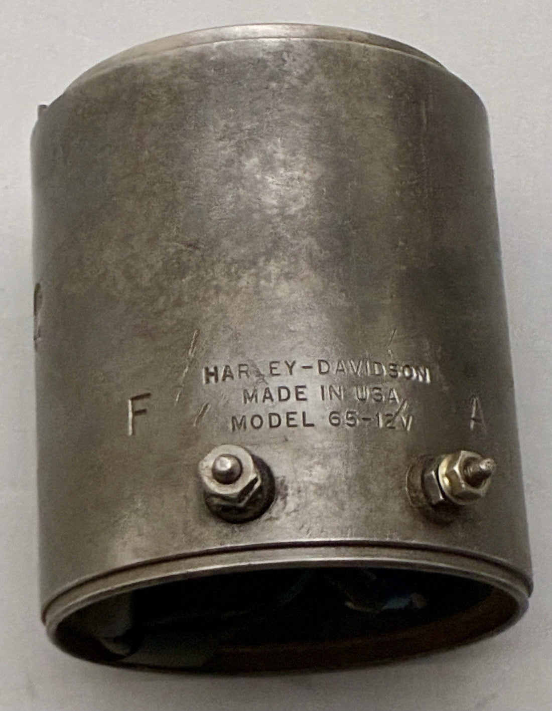 
  
  HARLEY MODEL 65-12V ORIGINAL 1965 PANHEAD & SPORTSTER GENERATOR HOUSING OEM
  
