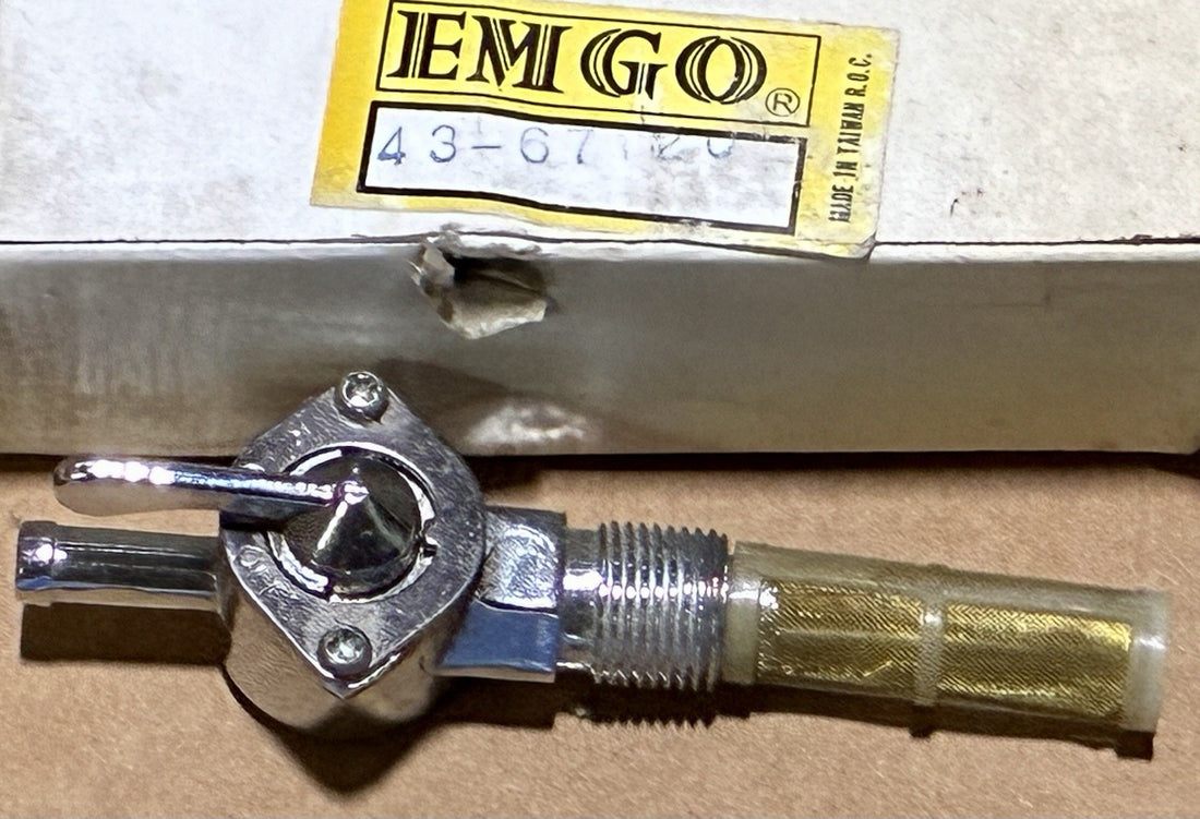 
  
  43-67120 EMGO GAS TANK PETCOCK FUEL COCK VALVE NOS
  
