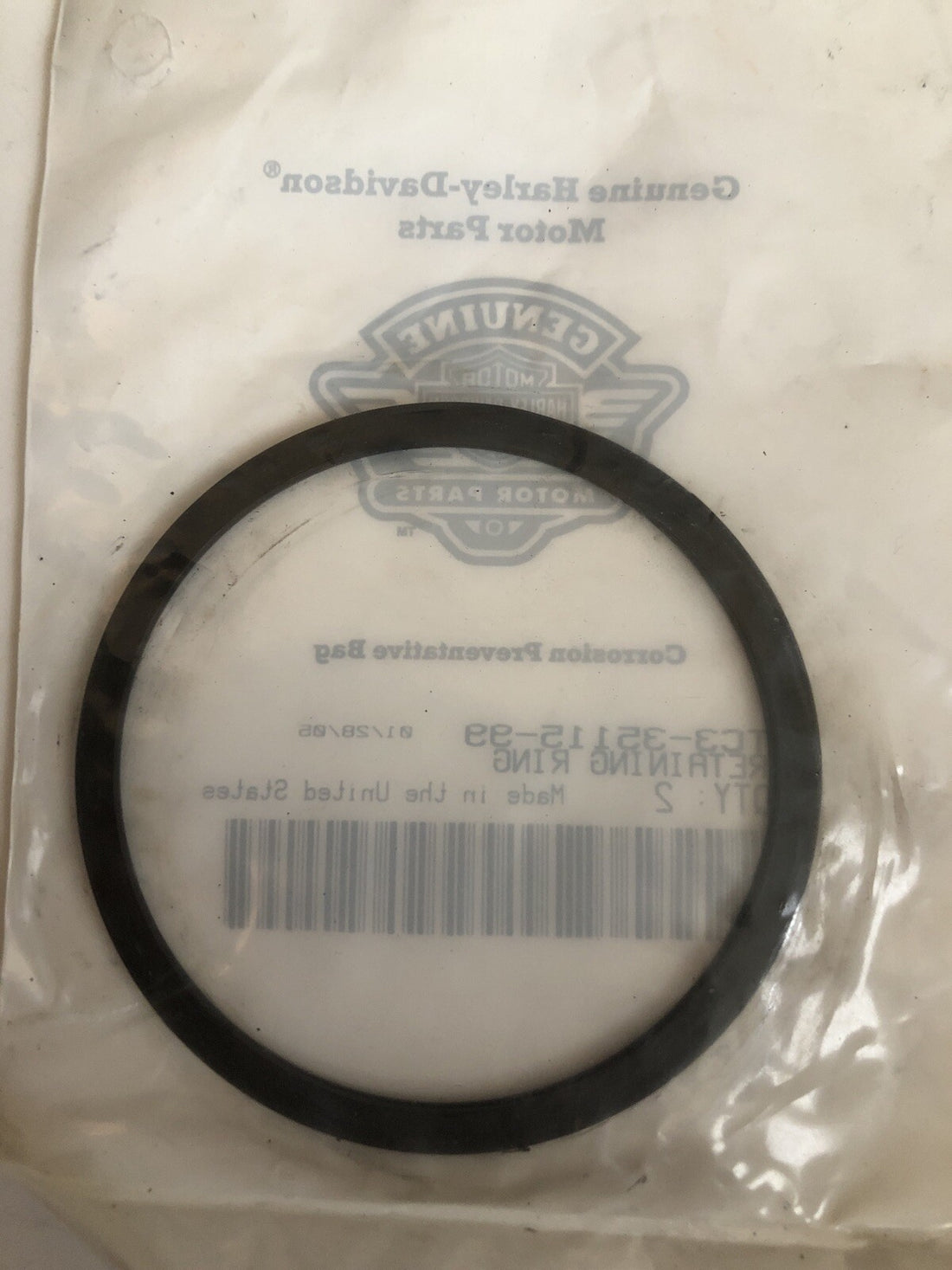 
  
  35115-99 HARLEY-DAVIDSON TWIN CAM   RETAINING RING FOR RT SIDE MAIN BEARING
  
