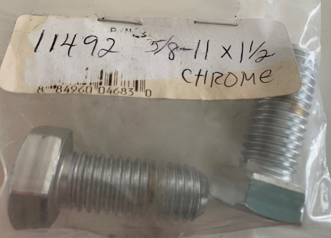 11492     5/8-11 X 1 1/2      ( 2 PACK  )   CHROME BOLTS HARLEY-DAVIDSON