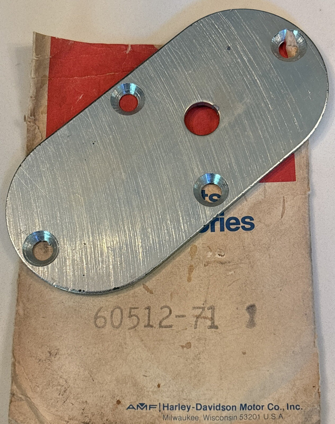 60512-71 HARLEY-DAVIDSON CADMIUM PLATED INSPECTION COVER NOS OEM