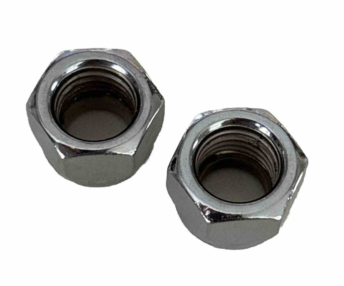 
  
  94033-92T HARLEY-DAVIDSON EAGLE IRON 2 PACK 7/16 - 20 CHROME LOCK NUTS OEM NOS
  
