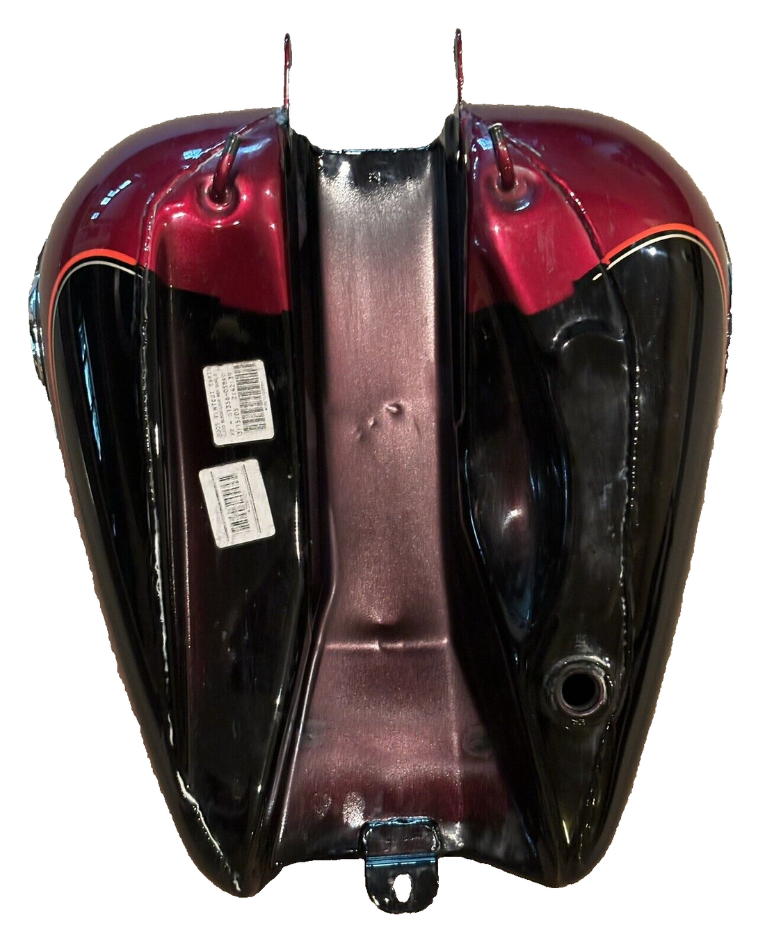 61356-05 HARLEY 2005 ELECTRA GLIDE FLHTCUI VIVID BLACK/LAVA RED GAS TANK OEM