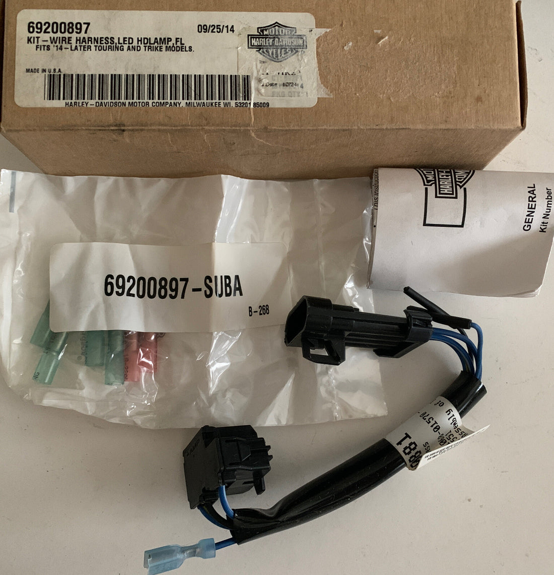 
  
  69200897 HARLEY-DAVIDSON 2014-UP TOURING & TRIKE WIRE HARNESS KIT LED HEADLAMP
  
