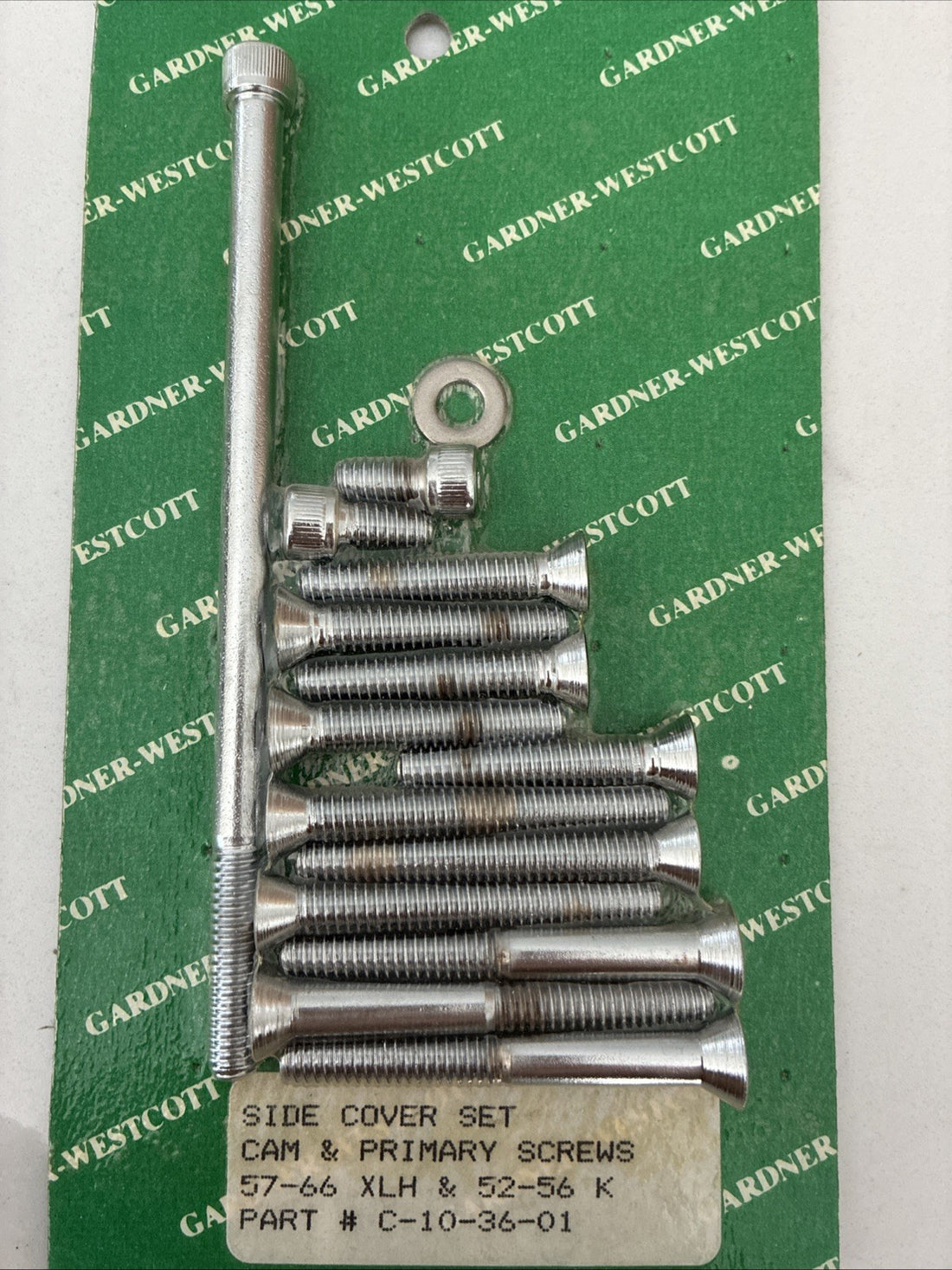 
  
  C-10-36-01 1952-1956 K 1957-1966 XLH SIDE COVER SET CAM & PRIMARY SCREWS KIT NOS
  
