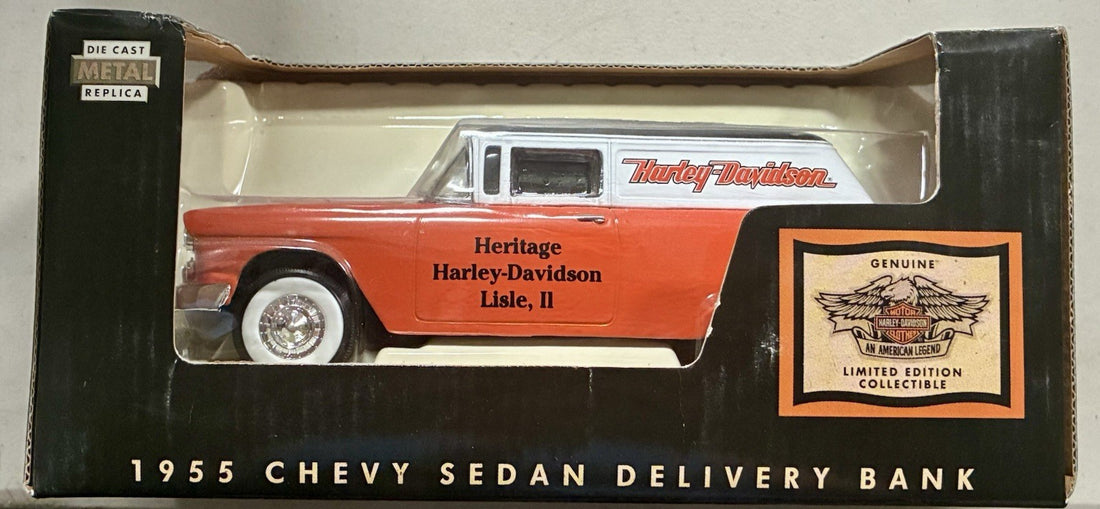 
  
  HARLEY-DAVIDSON COLLECTIBLE 1:25 SCALE 1955 CHEVY SEDAN DELIVERY COIN BANK  NEW
  

