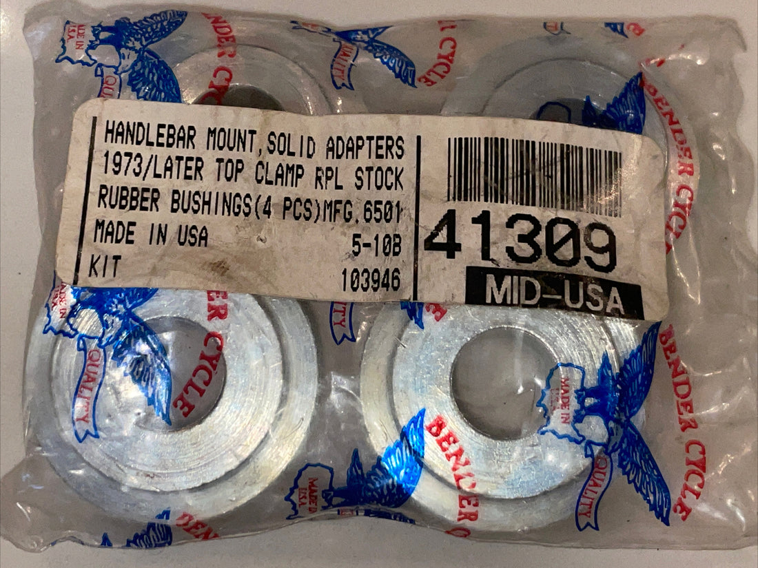 
  
  41309 MID-USA 1973-UP FX & XL HARLEY SOLID HANDLEBAR RISER MOUNT ADAPTER KIT NOS
  
