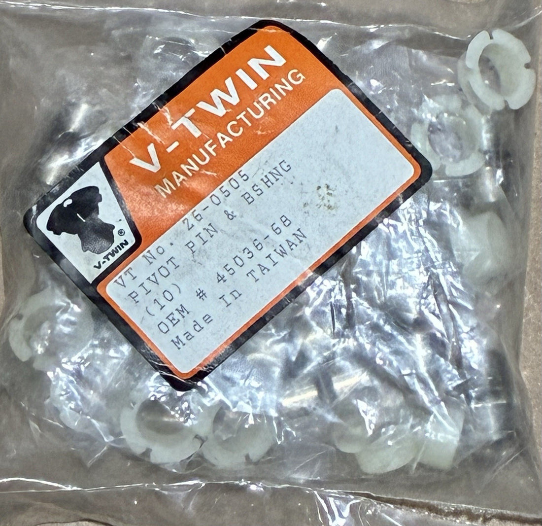 
  
  26-0505 V-TWIN PIVOT PIN & BUSHING 10 PACK HARLEY-DAVIDSON 45036-68 NOS
  
