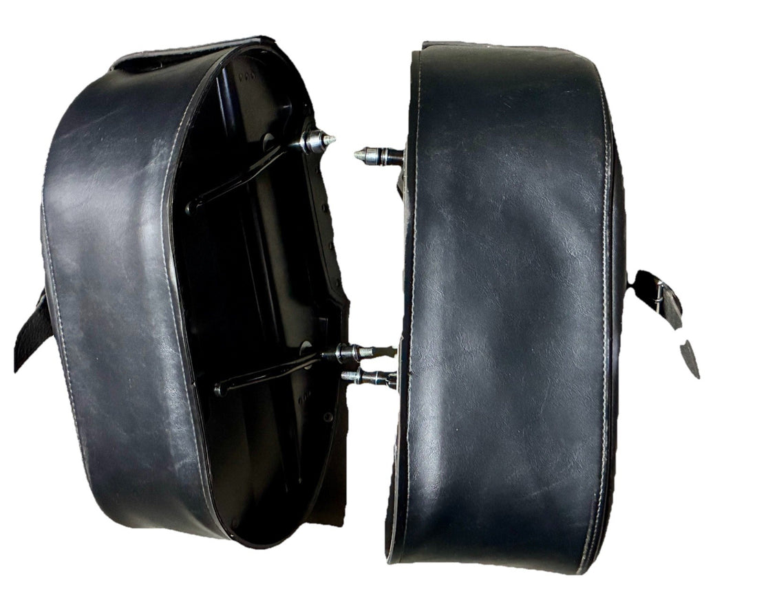 
  
  UNIVERSAL VINTAGE AFTERMARKET SADDLEBAGS FX FXR SHOVELHEAD EARLY SOFTAIL HARLEY
  
