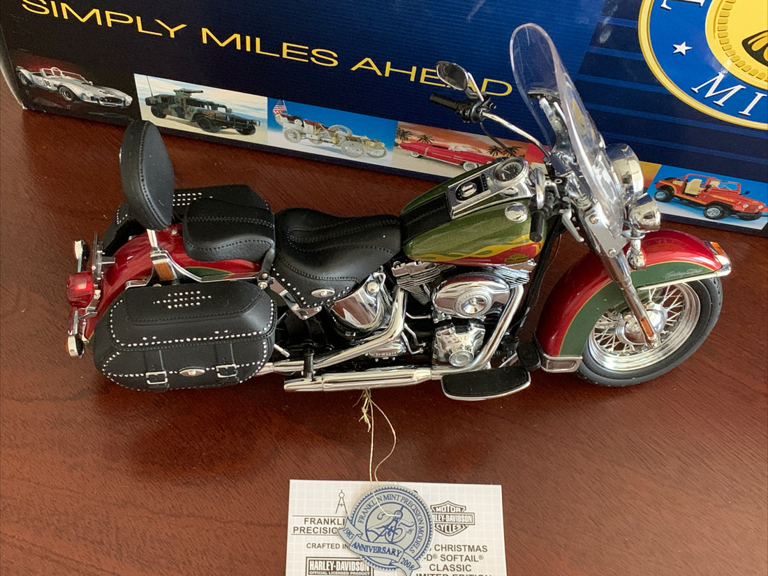 FRANKLIN MINT HARLEY-DAVIDSON 2008 CHRISTMAS SOFTAIL CLASSIC LIMITED EDITION NEW