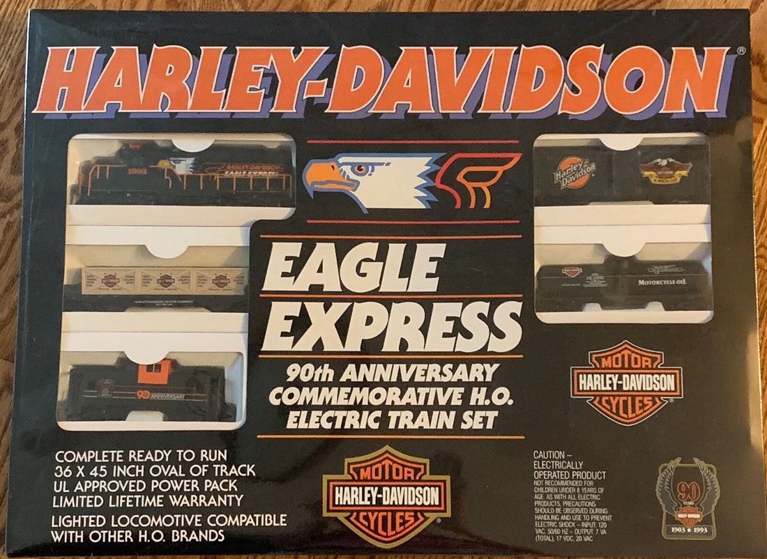 
  
  HARLEY-DAVIDSON EAGLE EXPRESS 90TH ANNIVERSARY COLLECTION ELECTRIC TRAIN SET
  
